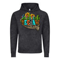 Vintage Black yeehaw and cactus with horseshoe Vintage Hoodie - AdoDesignShop