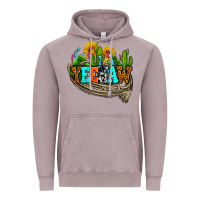 Vintage Zinc yeehaw and cactus with horseshoe Vintage Hoodie - AdoDesignShop