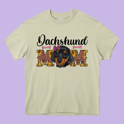 Western Dachshund Mom Heavy Core Tee Designed By Ranaportraitstore
