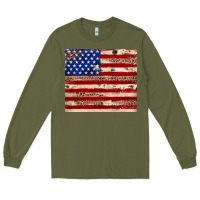 Army Green American flag leopard cowhide Long Sleeve Tee - JahusDesignShop