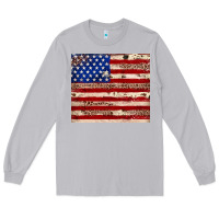 Moon Dust American flag leopard cowhide Long Sleeve Tee - JahusDesignShop