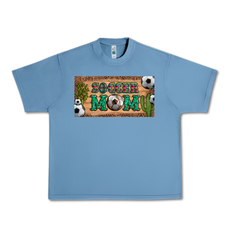 Soccer Mom With Ball And Cactus And Serape Licanse Plate Urban Heavy Tee by Artiststas | Teevron