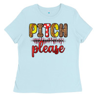 Baby Blue pitch please Ladies Tee - Zillion Design Studio