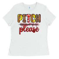 White pitch please Ladies Tee - Zillion Design Studio