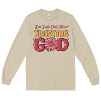 Mushroom i’m just out here trusting god Long Sleeve Tee - MaliasSmallBusiness