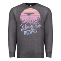 Charcoal Heather The Adventure Begins Premium Sweatshirt - Bettercallsaul