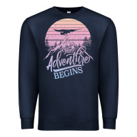 Navy The Adventure Begins Premium Sweatshirt - Bettercallsaul