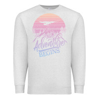 Oatmeal Heather The Adventure Begins Premium Sweatshirt - Bettercallsaul