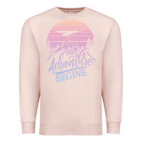 Pale Pink The Adventure Begins Premium Sweatshirt - Bettercallsaul