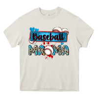 Cream baseball mama with leopard Heavy Core Tee - Zillion Design Studio
