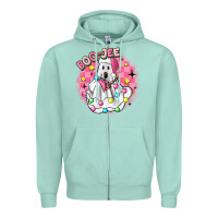 Seafoam boo jee pink christmas ghost Zipper Hoodie - MaliasSmallBusiness