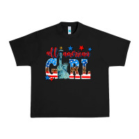 Black all american girl Urban Heavy Tee - AdoDesignShop