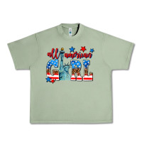 Oil Green all american girl Urban Heavy Tee - AdoDesignShop