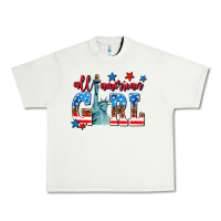 Pistachio all american girl Urban Heavy Tee - AdoDesignShop