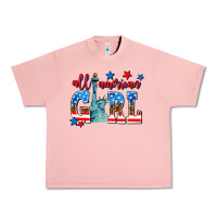 Salmon all american girl Urban Heavy Tee - AdoDesignShop