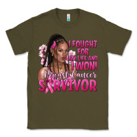 Army Green I fought for my life and i won afro woman Classic Tee - NancyCooperArtShop
