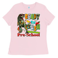 Bubblegum Pink ready to crush pre school Ladies Tee - texasbilliewilder