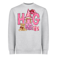 Heather Grey hug me with gnome Heavyweight Sweatshirt - NancyCooperArtShop