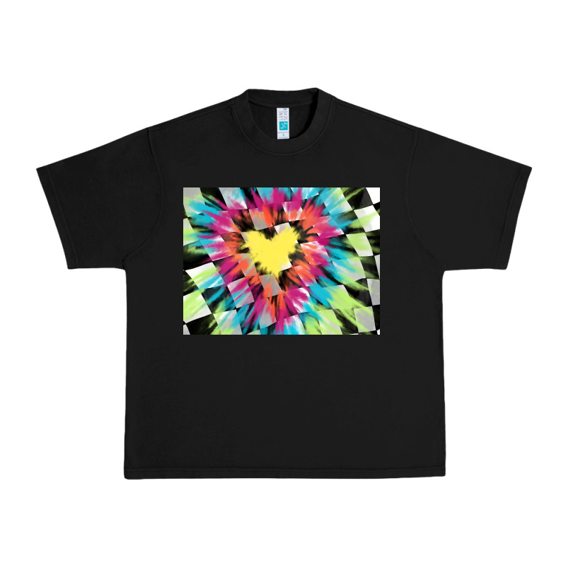Tie Dye Hearth Shaped Race Flag Background 3200x2400 Urban Heavy Tee by AdoDesignShop | Teevron