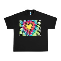 Black tie dye hearth shaped race flag background 3200x2400 Urban Heavy Tee - AdoDesignShop