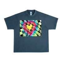 Midnight Navy tie dye hearth shaped race flag background 3200x2400 Urban Heavy Tee - AdoDesignShop