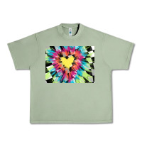 Oil Green tie dye hearth shaped race flag background 3200x2400 Urban Heavy Tee - AdoDesignShop