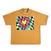 Peanut Butter tie dye hearth shaped race flag background 3200x2400 Urban Heavy Tee - AdoDesignShop