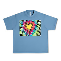 Pebble Blue tie dye hearth shaped race flag background 3200x2400 Urban Heavy Tee - AdoDesignShop