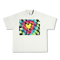 Pistachio tie dye hearth shaped race flag background 3200x2400 Urban Heavy Tee - AdoDesignShop