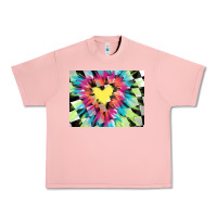 Salmon tie dye hearth shaped race flag background 3200x2400 Urban Heavy Tee - AdoDesignShop