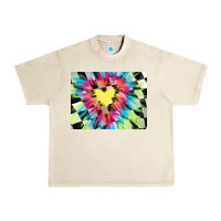 Sandshell tie dye hearth shaped race flag background 3200x2400 Urban Heavy Tee - AdoDesignShop