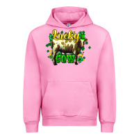 Fuchsia Pink St. Patrick's Day Cow Urban Hoodie - HowdyJamesFarm