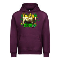 Mauve Wine St. Patrick's Day Cow Urban Hoodie - HowdyJamesFarm