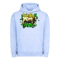 Pigment Grape Ice St. Patrick's Day Cow Urban Hoodie - HowdyJamesFarm