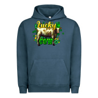 Pigment Midnight Navy St. Patrick's Day Cow Urban Hoodie - HowdyJamesFarm