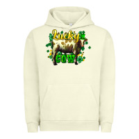 Pigment Pistachio St. Patrick's Day Cow Urban Hoodie - HowdyJamesFarm