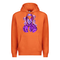 Carrot purple ribbon with boxing gloves Premium Hoodie - NancyCooperArtShop
