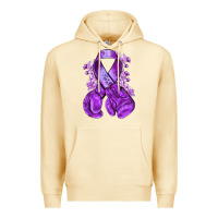 Pina Colada purple ribbon with boxing gloves Premium Hoodie - NancyCooperArtShop