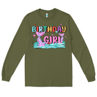 Army Green birthday girl Long Sleeve Tee - MaliasSmallBusiness