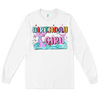 White birthday girl Long Sleeve Tee - MaliasSmallBusiness