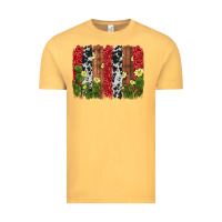 Vintage Mustard cactus cowhide  brushstroke Vintage Tee - AdoDesignShop