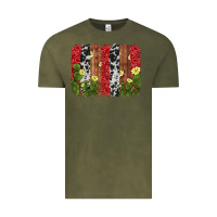 Vintage Olive cactus cowhide  brushstroke Vintage Tee - AdoDesignShop