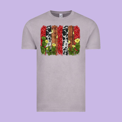 Cactus Cowhide  Brushstroke Vintage Tee Designed By Adodesignshop