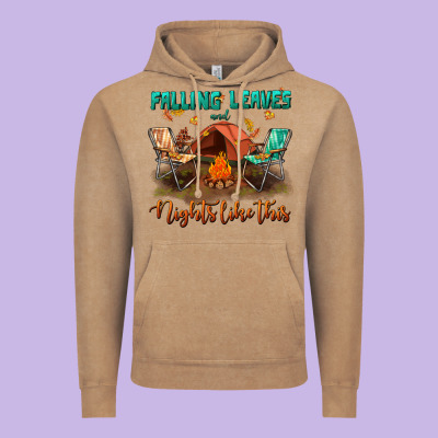 Falling Leaves And Nights Like This Vintage Hoodie Designed By Bundleandbundleshop