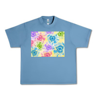 Pebble Blue tie dye heart shaped background 3200x2400 Urban Heavy Tee - AdoDesignShop