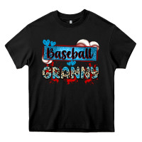 Black baseball granny with leopard Heavy Core Tee - Zillion Design Studio