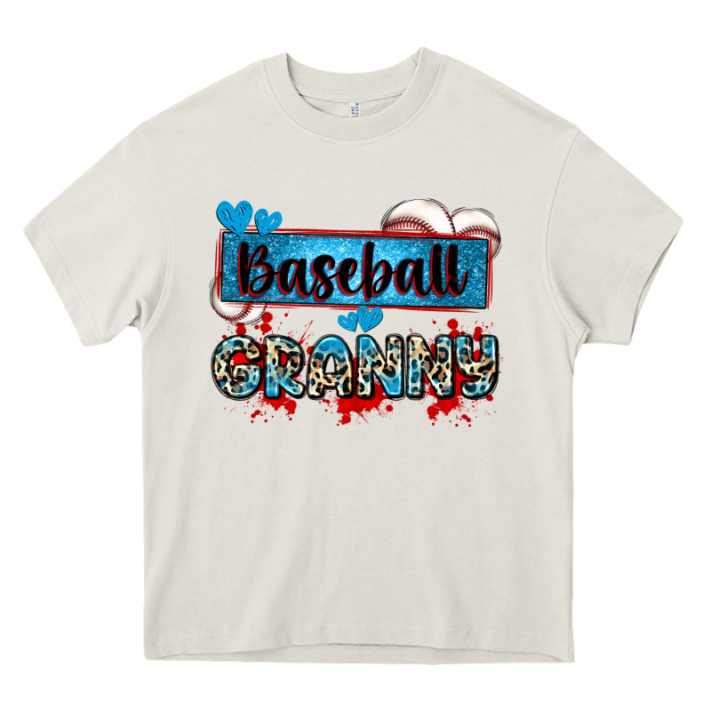 Baseball Granny With Leopard Heavy Core Tee by Zillion Design Studio | Teevron