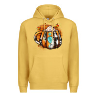 Antique Gold thanksgiving coffee cup gemstone Premium Hoodie - JahusDesignShop