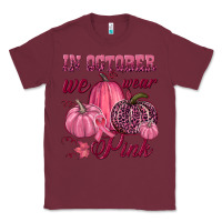 Burgundy In october we wear pink Classic Tee - NancyCooperArtShop