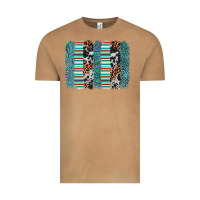 Vintage Camel serape leopard cowhide  brushstroke Vintage Tee - AdoDesignShop